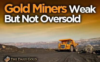 Gold Miners Weak But Not Oversold