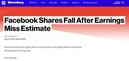 Facebook Tumbles Then Bounces As Algos React To “Fake” Earnings Estimate