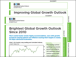 ECRI Weekly Leading Index: “Consensus Plays Catch Up To Our Global Growth Call”