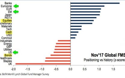 Fund Managers Overweight Emerging Markets & Underweight U.S. Stocks