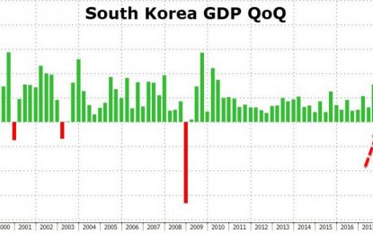 South Korea’s Economy Unexpectedly Contracts As Exports Crash Most In 33 Years