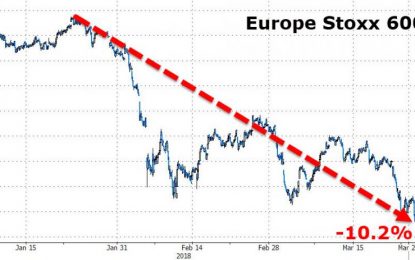 European Stocks Enter Correction As Bank-Battering Continues