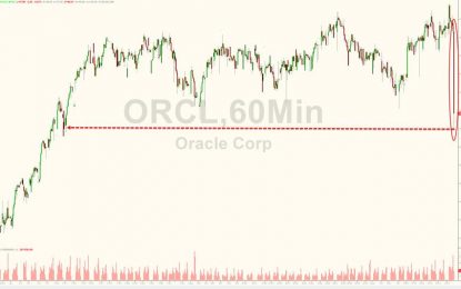 Oracle Shares Tumble After Revenue Miss