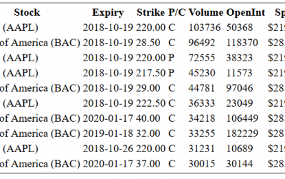 Hot Options Report For End Of Day – Friday, Oct. 19