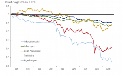 E
                                                
                        Emerging Market Currencies Have Weakened Because Of Dangerously High External Debts And A Strong US Dollar