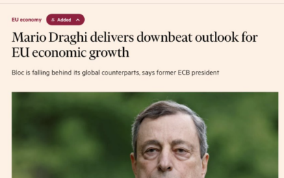 Former ECB President Mario Draghi Discusses The Death Of The Eurozone