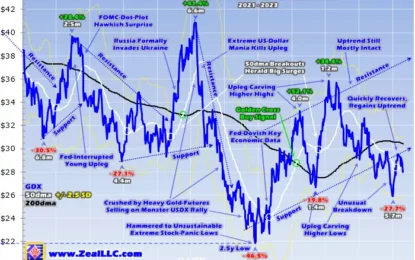 Gold Stocks Lagging