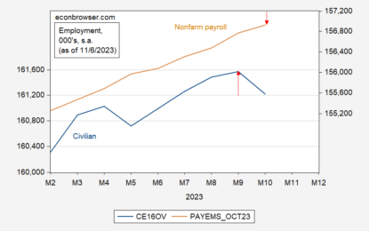 The Household Employment Series Turns Down