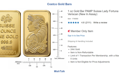 Millennials Rush To Buy $2,300 Gold Bars At Costco