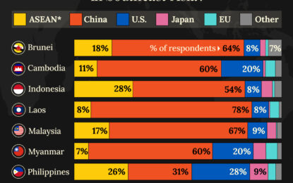 Which Countries Have The Most Economic Influence In Southeast Asia? 
                    
Southeast Asia Perceptions: Who’s Got Economic Influence?
ASEAN, Japan, and the EU