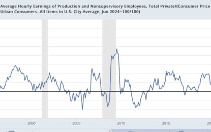 Real Average Nonsupervisory Wages Near, Real Aggregate Nonsupervisory Payrolls At All-Time Highs