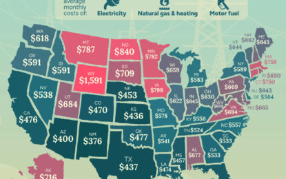 Mapped: Energy Costs By State In 2024