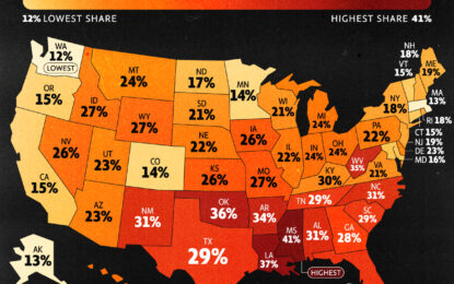 Mapped: Low-Wage Workers In The Workforce, By U.S. State