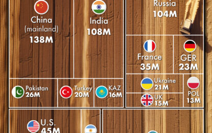 Charted: Global Wheat Production By Country 
                    
Ranked: Global Wheat Producers in 2022