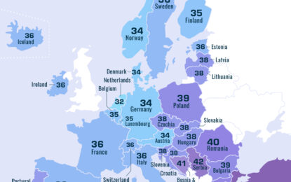 Mapped: How Many Hours Europeans Work Each Week