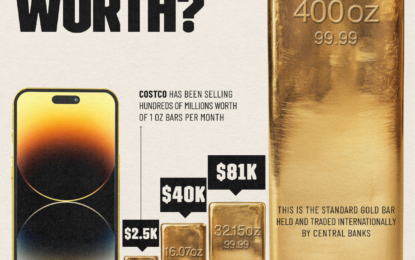 A Gold Bar Is Now Worth $1 Million 
                    
Data and Key Takeaways