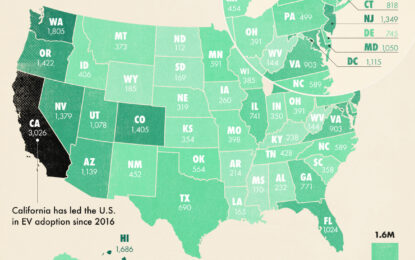 Mapped: Electric Vehicle Adoption By State