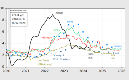 One Year Ahead CPI Inflation Expectations Down In July For Consumers, Firms, Economists