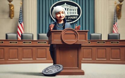 Eerily Symbolic: Treasury Seal Falls Off Podium As Yellen Fields Question About The Dollar’s Status 
                    
 
Danger for the Dollar
 
Ramifications for the U.S. Economy