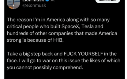 Elon Musk Ignites A MAGA Firestorm Over His Support For H-1B Visas